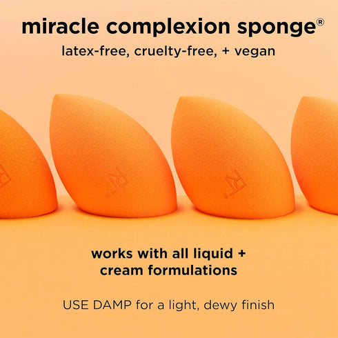 Real Techniques Iconic Blend + Set Makeup Sponge Duo - 2 Count for Liquid, Cream, & Powder