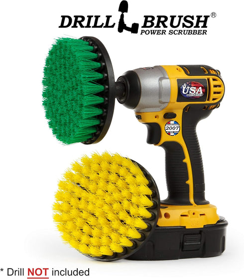 Power Scrubber Bathroom and Kitchen Brush Set, Cleaning Supplies, Drill Brush, Bath Mat, Soap Scum, Hard Water, Rust