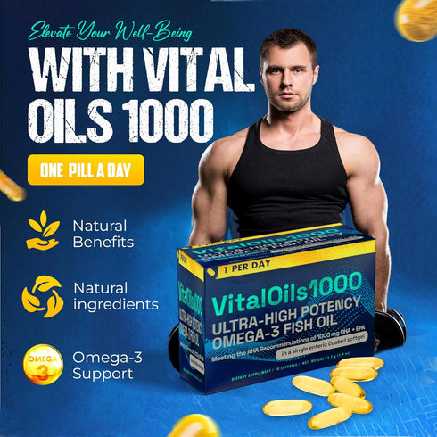 Omega 3 Fish Oil - Premium Burpless Supplement, Ultra Strength DHA & EPA, Natural Fish Oil Capsules