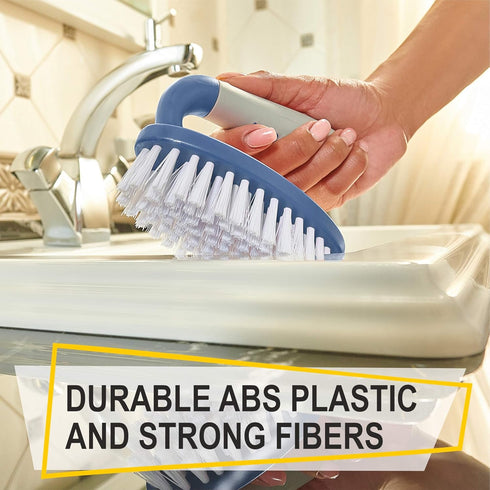Set 3pcs Scrub Brush of - Cleaning Shower Scrubber with Ergonomic Handle and Durable Bristles - Grout Cleaner Brush
