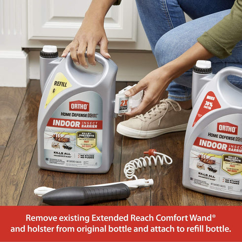 Ortho Home Defense Max Indoor Insect Barrier Refill, 1 gal., Kills Ants, Roaches, Spiders, Fleas, Ticks