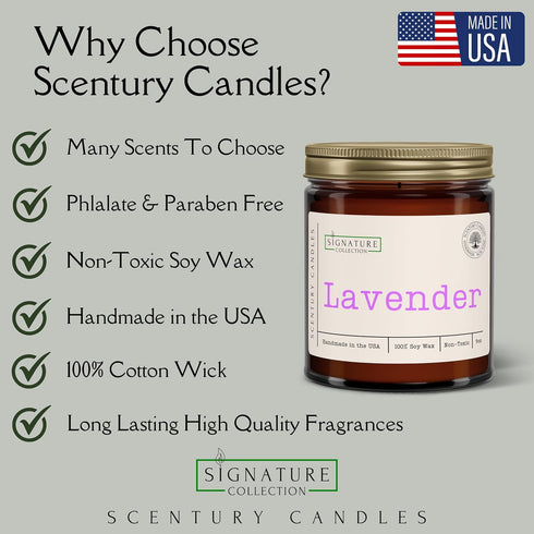Scentury Apple Maple Bourbon Scented Candle, Many Scents to Choose from, All Natural Non-Toxic Soy Wax, Handmade in The