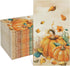Homlouue 100 Pcs Fall Napkins, 3 Ply Thanksgiving Pumpkins Autumn Leaves Paper Guest Towels for Harvest Party