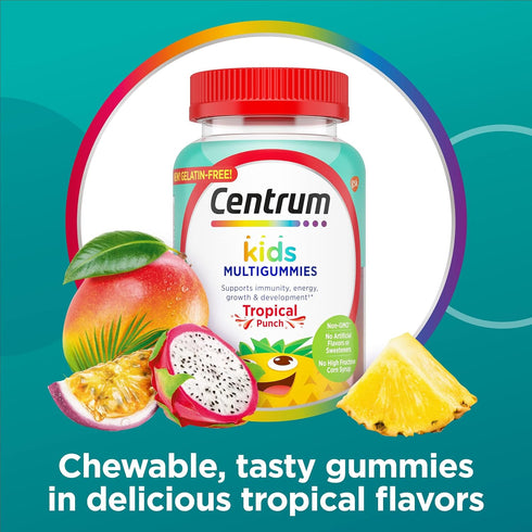 Centrum Kids Multivitamin Gummies, Tropical Punch Flavor - 150 Count, 150 Day Supply