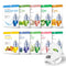 10 Pcs Combo Vital Ampoule Sheet Mask, Korean Facial Skincare Sheet for Moisturization, Wrinkle Care, Brightening
