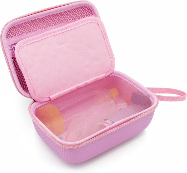 CASEMATIX Pink Travel Case Bag for Asthma Inhaler, Masks, Spacer - Case Only