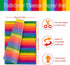 Whaline 100 Sheet Rainbow Tissue Paper Crepe Paper Colorful Stripes Art Tissue Bulk Colored Gift Wrapping Paper for DIY Art Craft Gay Pride Party Gift Bags Birthday Wedding Favors