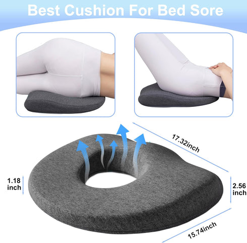 Tailbone Tailbone Bed Sore Cushions For Butt, Bedsore Pressure Relief Pillow for Sleeping and Sitting, Donut Pillow