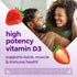 vitafusion Extra Strength Vitamin D3 Gummy, Strawberry Flavored, 120 Count, Bone and Immune System Support