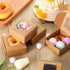 Zonon 30 Pcs Mini Kraft Soap Boxes with Window for Homemade Packaging, Brown Treat Boxes (2.56 x 2.56 x 1.18 Inch)