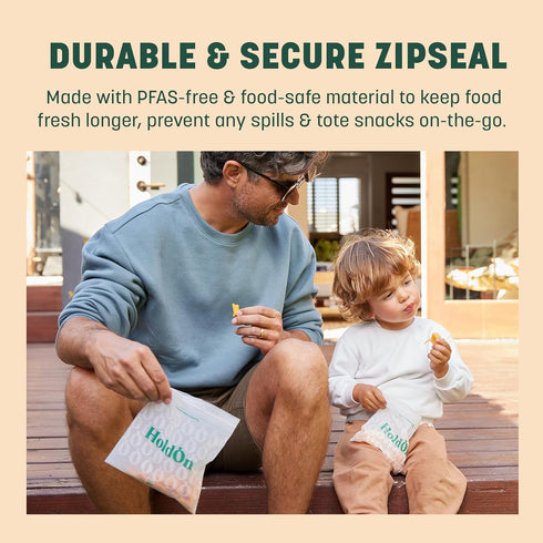 Zipseal Sandwich Bags - Compostable, PFOA-Free, BPA-Free Food-Safe Zip Seal Storage Bags, 2-Pack (200 bags total)