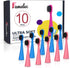 10Pcs Burst Kids Replacement Heads, Ultra Soft Bristles for Deep Clean, Light Pink & Blue