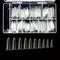 VIVACE Clear Long Stiletto Gel Nail Tips, 500pcs, 10 Sizes with Clear Plastic Case for Nail Salon