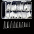 VIVACE Clear Long Stiletto Gel Nail Tips, 500pcs, 10 Sizes with Clear Plastic Case for Nail Salon