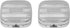 Set 2 3 Stephanie Imports Personal Pill Organizers, of Square-Shaped Pill Box with Mirror (Silver Etched Lines