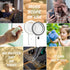 AIXPI Magnifying Glass with Light, 30X Handheld Magnifier with 12 LED for Reading Inspection