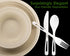 Non-GMO Plant-Based Plastic Cutlery Combo Pack, 25 Place Settings, Eco-Friendly Silverware