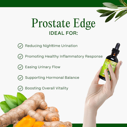 Go Nutrients Prostate Edge - Saw Palmetto & Pygeum Extract Supplement for Men’s Prostate Health, 2oz