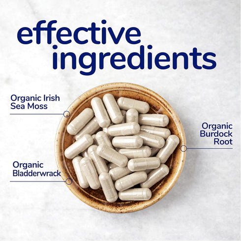 Her Own Irish Sea Moss Capsules, 60 Count, Burdock Root, Bladderwrack, Detox, Immune Support, Nutrient Rich