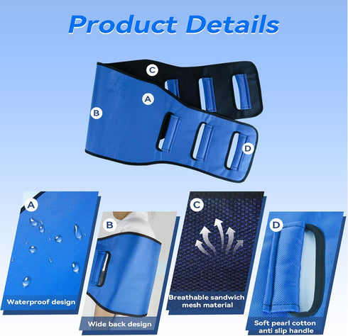 Transfer Belt Transfer Sling for Nursing Patients, Standing & Supports & Transfer Aids for Elderly, Gait Belt