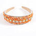 Rhinestone Women Headband Sparkle Diamond Crystal Headband Padded Wide Hairband Glitter Hair Accessories for Women Girls Orange