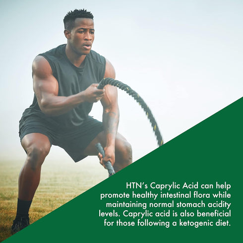 Health Thru Nutrition Caprylic Acid, 600mg, 100 Softgels, C8 Octanoic Acid from Pure 1g MCT Oil, Keto Friendly