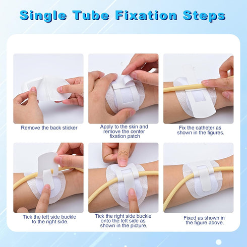 Pack 25 Foley Catheter Stabilization Device, Self Adhesive Catheter Tube Urinary Leg Bag Holder Sticker, Catheter