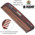 Kent 12T Wide Tooth Comb, Handmade Detangling Comb for Thick Curly Wavy Hair, Grooming Tool for Hair and Beard
