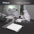 AAwipes Knitted Microfiber Cleanroom Wipers - 9"x9" Bag of 100 Pcs, Lint Free Cloths for Fiber Optics
