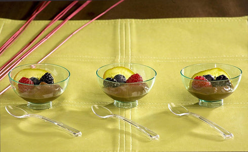 Zappy 50 Mini Bowls Clear Plastic Party Bowls Small Bowl Disposable Small Dessert Bowls Candy Dishes Trifle Bowls Appetizer Bowls Mousse Dessert Cups Souffle Condiment Cups 2.5 oz Round Bowl by zappy