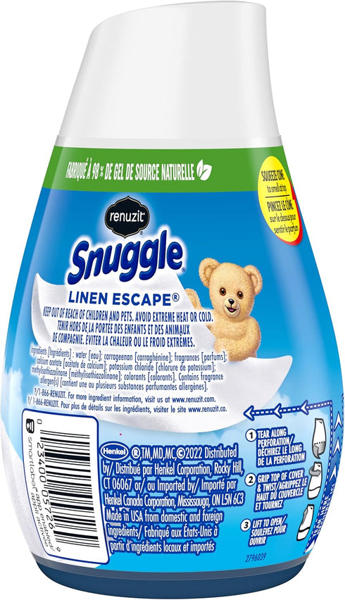 Renuzit Snuggle Gel Air Freshener, Linen Escape, 7 Ounce, 1 Count