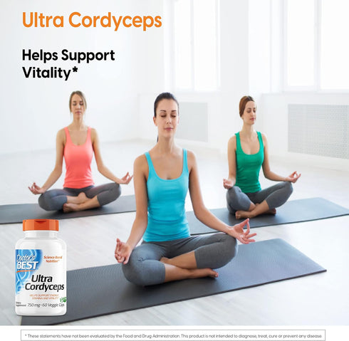 Doctor's Best Ultra Cordyceps, Non-GMO, Vegan, Gluten Free, Soy Free, 60 Veggie Caps