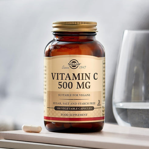 Solgar Vitamin C 500 mg, 100 Vegetable Capsules - Antioxidant & Immune Support, Non-GMO, Vegan