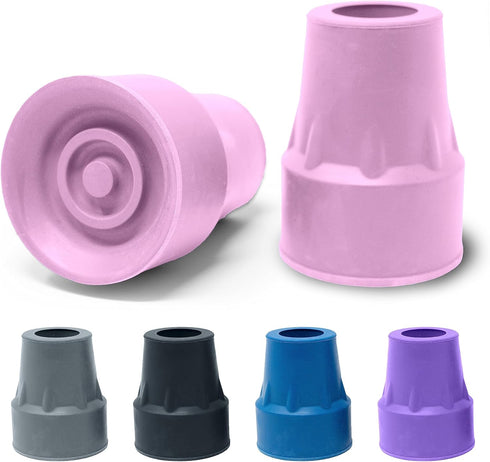 Top Glides Crutch Comfort: Steel-Reinforced 7/8" Crutch Tips - 1 Pair