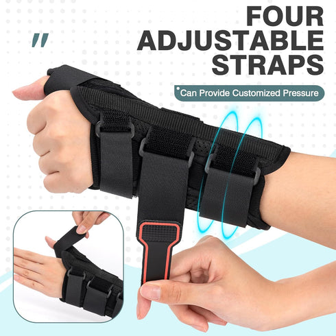 Wrist Brace & Thumb Spica Splint for De Quervain's Tenosynovitis, Carpal Tunnel & Arthritis Support (Left Hand - Medium)