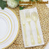 150 Pack Gold Plastic Silverware, Heavy Duty Gold Glitter Silverware - 50 Forks, 50 Knives, 50 Spoons for All Occasions