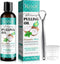 Coconut Pulling Oil, Ayurvedic Mint Oil Pulling Mouthwash with Tongue Scraper, 8 Fl. Oz for Fresh Breath & Healthy Gums