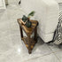 ANABIUP Shower Foot Rest Stool - Wood Waterproof Corner Shaving Stool with Storage Shelf for Small Bathroom Spaces