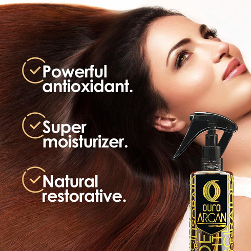 OURO 100% Pure Moroccan Argan Oil, 4.22 Oz - Natural Antioxidant for Hair, Moisturizes and Controls Frizz