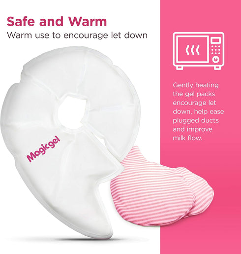 Magic Gel Luxury Breast Therapy Pack | Includes 2X Hot or Cold Ice Packs for Breastfeeding & Augmentation Relief