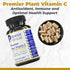 Vitamin C Supplement by Premier Research Labs - Natural Whole Food C Complex, 60 Vegetarian Capsules with Bioflavonoids