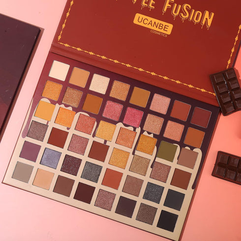 UCANBE Toffee Fusion Nude Eyeshadow Palette, 48 Neutral Shades, High Pigmented Makeup Kit for Women