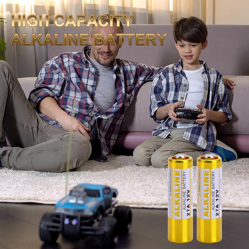 kunying A27 27A 12V (5-Pack) 27A Alkaline Battery - Long-Lasting for Garage Door Openers, Car Key Fobs, Remote Controls