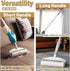 DrDirt 2-in-1 Floor Lint Roller, 7.4-Inch Sticky Rollers with 50 Sheets/Roll, Long Handle for Cleaning Carpets
