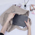 MAANGE Makeup Bag - Small Corduroy Cosmetic Pouch for Women, Portable Zipper Travel Bag (GRAY)