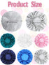 Syhood 6 Pieces Sleep Cap Satin Bonnet, Soft Elastic Night Hair Cover for Women in Navy Blue, Blue, Pink