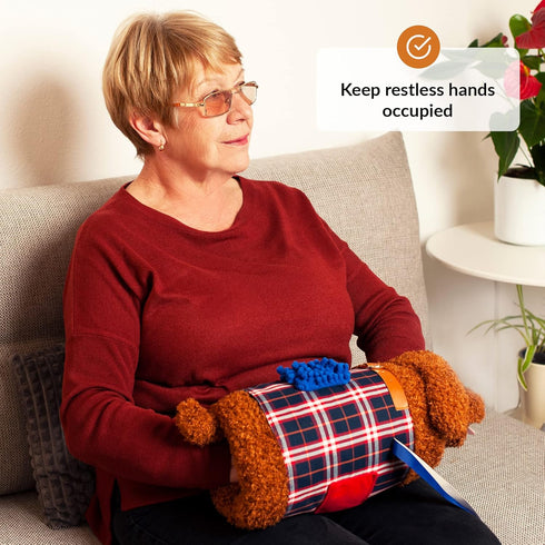 ODOXIA Fidget Muff and Blanket for Elderly | Fidget Blanket for Dementia | Dementia Products for Elderly | Gift