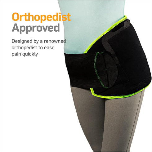 NatraCure Hot or Cold Hip and Lower Back Pain Relief Wrap - Small/Medium for Lumbar Backache, Sciatica, Arthritis