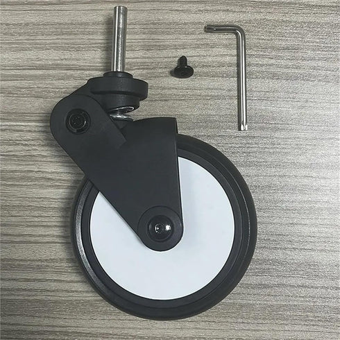 ianufu 5Sets Set) With Tools Front Rear Wheels Stroller Accessories PU Tyre Side Cover Screw Clip Type Wheel Axle