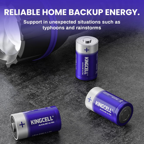 C Batteries 8 Pack, 1.5V Alkaline High Performance C Cell Battery with 10-Year Shelf Life for Flashlights, Remotes,